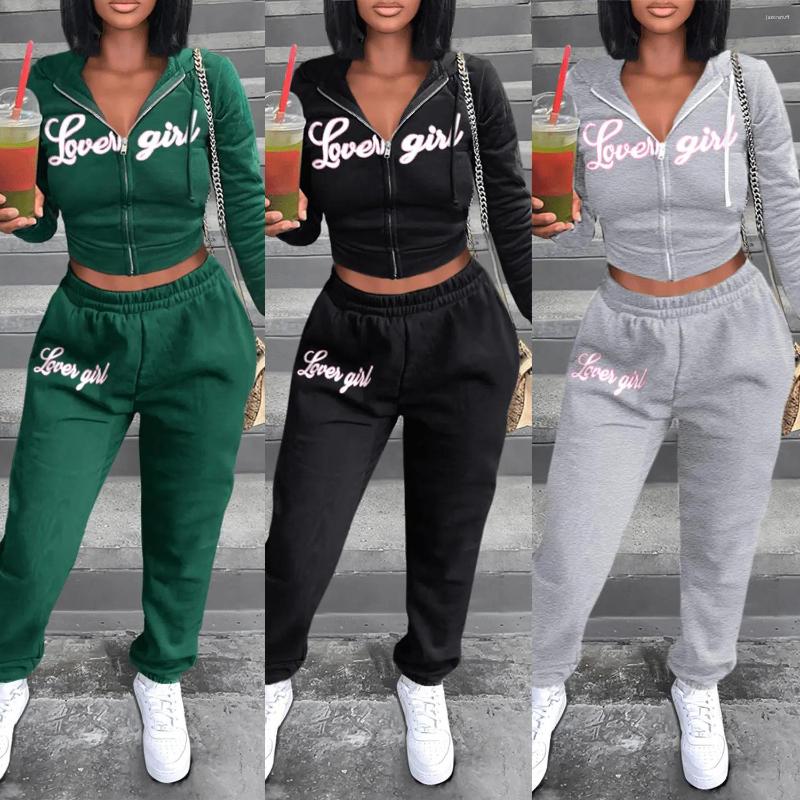 

Women' Tracksuits Cropped Hoodie Top Jacket Two Piece Pant Sets 2022 Women Winter Fall Clothes Outfit Y2K Streetwear 2 Set Joggers, Black