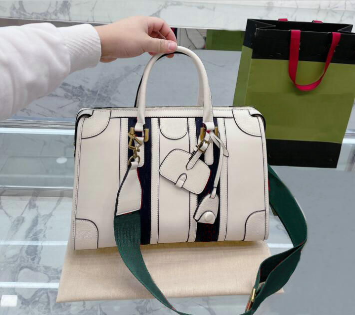 

Womens designer Genuine leather Travel Totes handbag 7A Shoulder bag cross body Bags Woman business Messenger Handbag Purse PM, Black/gray