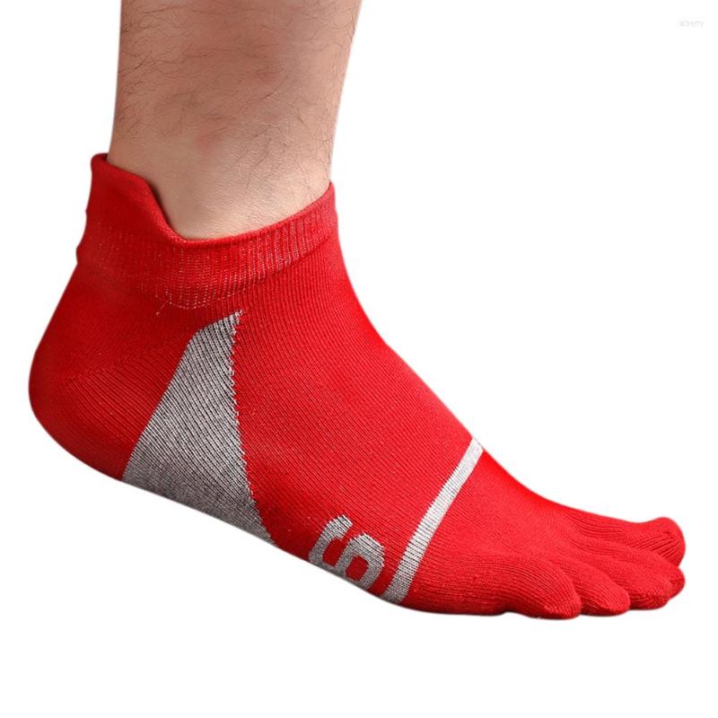

Men's Socks Casual Five Fingers Toes Comfortable Soft Cotton Boat, Purple