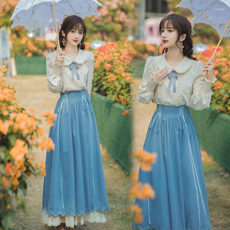 

Casual Dresses Autumn 2022 Women's High Quality Chinese Style Long Sleeve Set Dress, Black