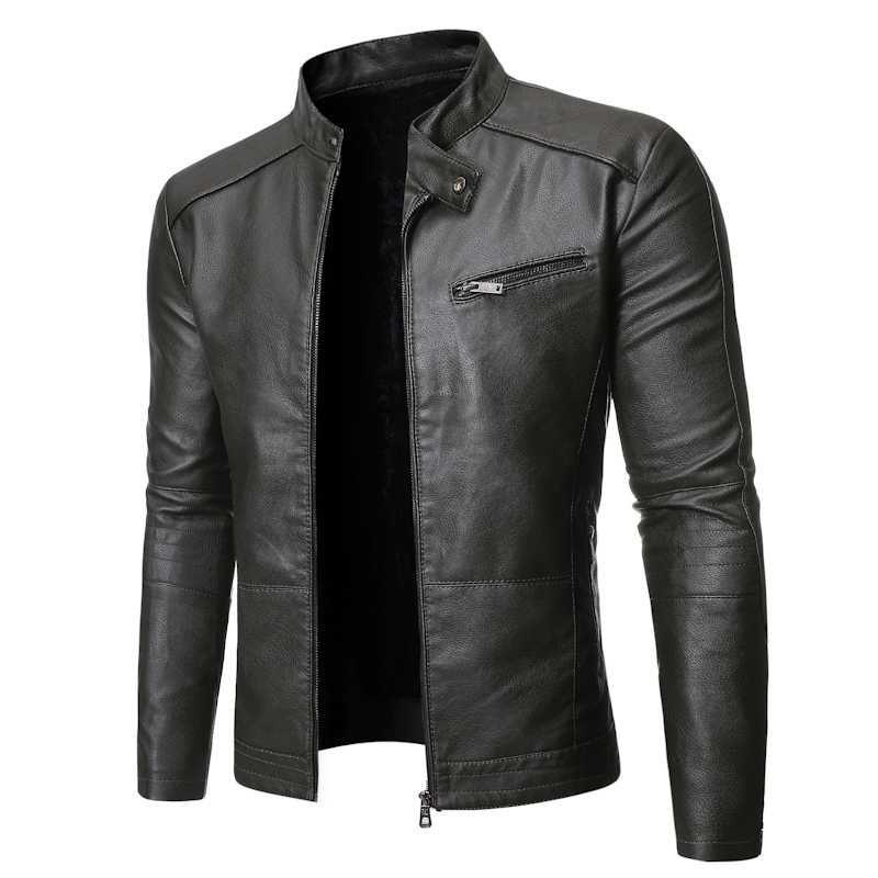 

Mens Fur Faux PU Casual Leather Jacket Men Spring Autumn Coat Motorcycle Biker Slim Fit Outwear Male Black Blue Clothing Plus Size S3XL 221206, Dark grey