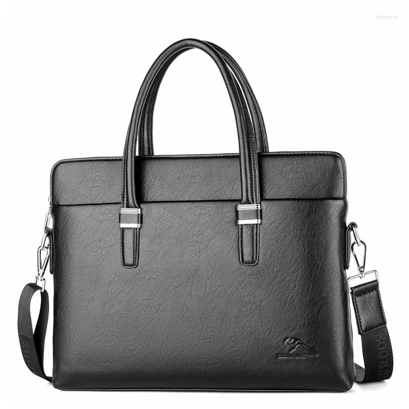 

Briefcases 2022 Men's Briefcase Business Casual Tote Man Shoulder Bag Messenger Male Laptops Handbags Men Office Bags, Black