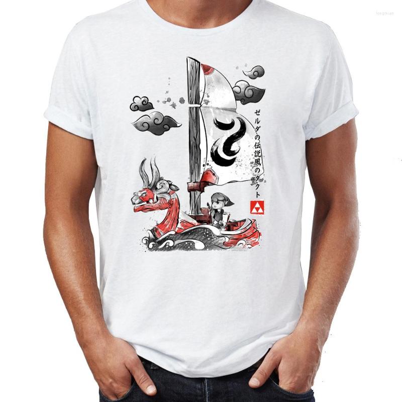 

Men' T Shirts Shirt The Windwaker And Great Off Kanagawa Zelda Link Awesome Illustration Artwork Printed Tee, Men c223-60