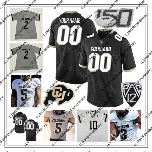 

American College Football Wear Colorado Buffaloes CU College Football Jerseys Owen McCown J.T. Shrout Deion Smith Charlie Offerdahl Anthony Hankerson Daniel Aria, Men grey