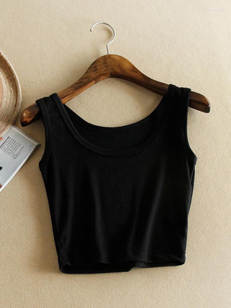 

Camisoles & Tanks Summer Sexy Short Top Women Sleeveless Tank Solid Black White Gray High Quality Crop Tops Vest Tube