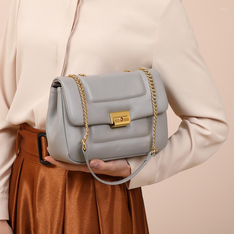 

Evening Bags High Quality Leather 2023 Single Shoulder Messenger Small Square Bag Fashion Armpit Cloud Women's, Black