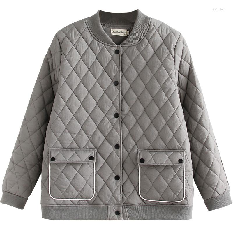 

Women's Trench Coats Women's Down Cotton Coat Middle-aged Mother Winter Jackets V-neck Long Sleeve Keep Warm Casual Pocket Thin Outwear, Khaki