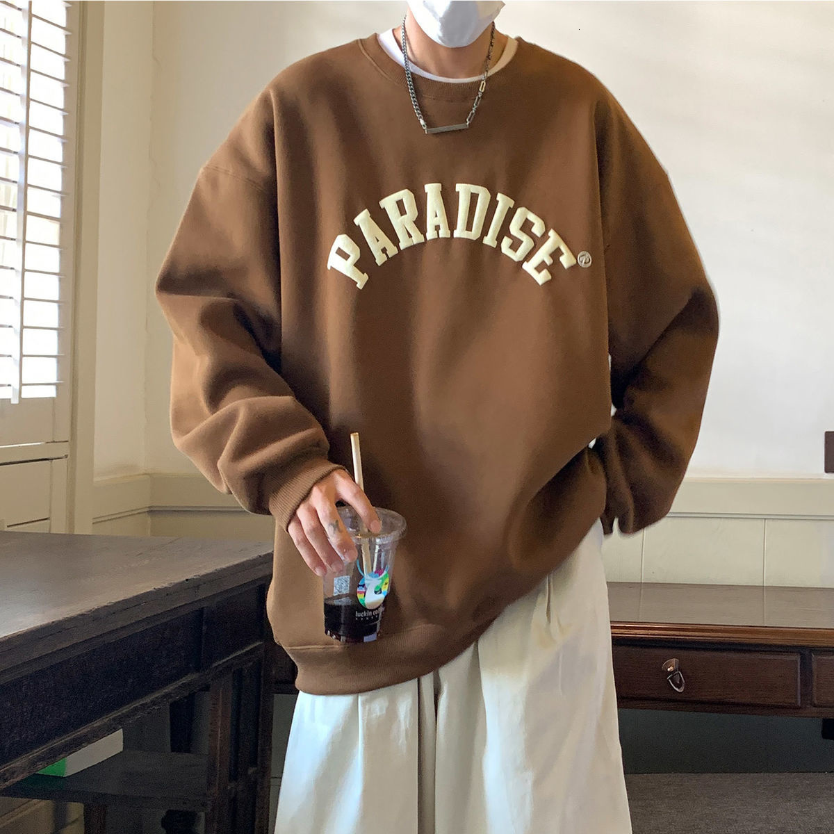 

Mens Hoodies Sweatshirts Privathinker Large Size Foaming Printing Autumn Hip Hop Letter Male Round Neck Unisex Pullovers 221206, White