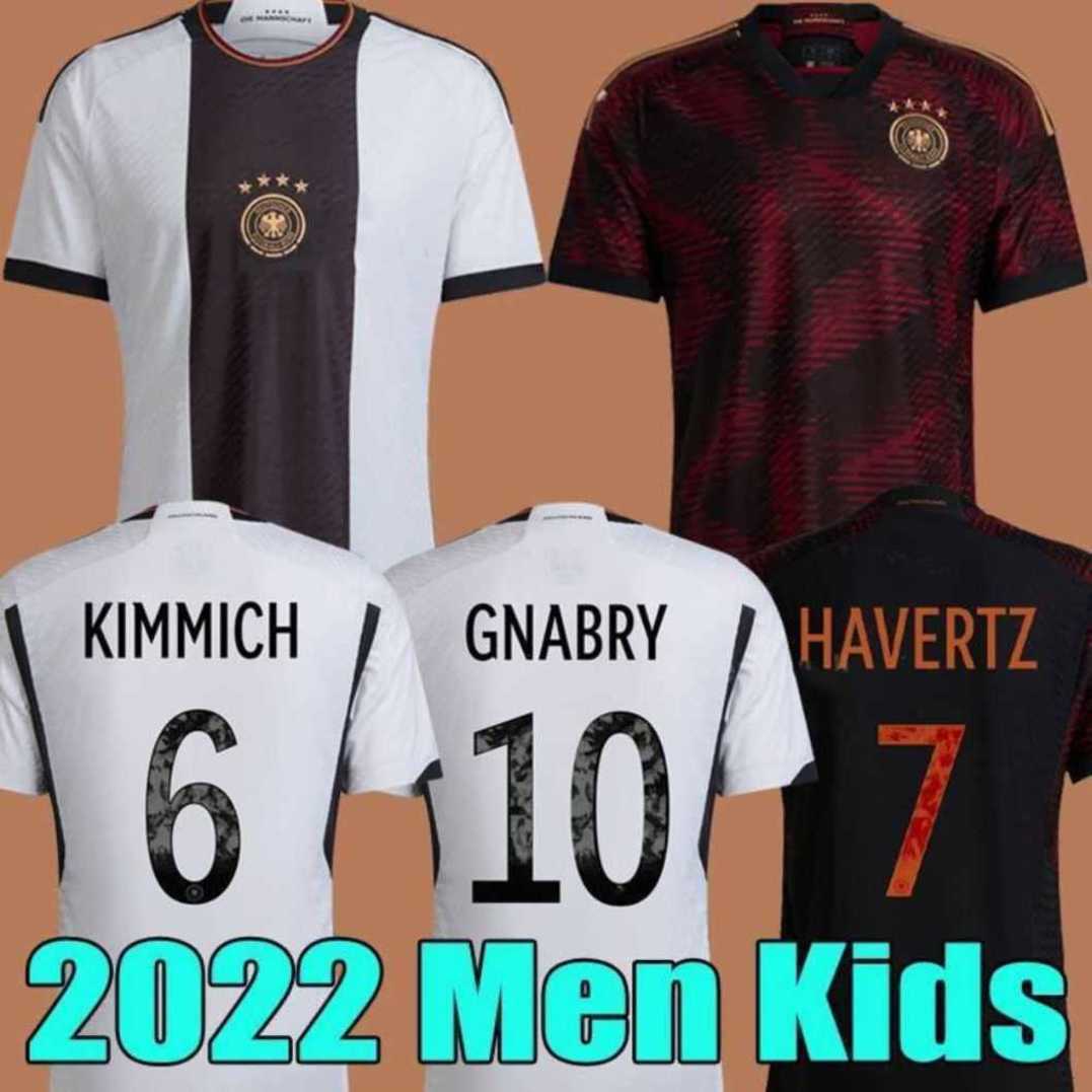 

2022 2023 Germany soccer jerseys HUMMELS KROOS GNABRY WERNER DRAXLER REUS MULLER GOTZE football shirt Men kids kit women Fans Player version, World 2022 home+patch1
