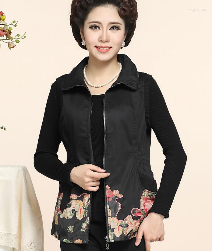 

Women's Vests 2022 Top Spring Autumn Women Sleeveless Jacket Female Vest Slim Coats Plus Size Coat Fashion Korean Mother Waistcoat, Black