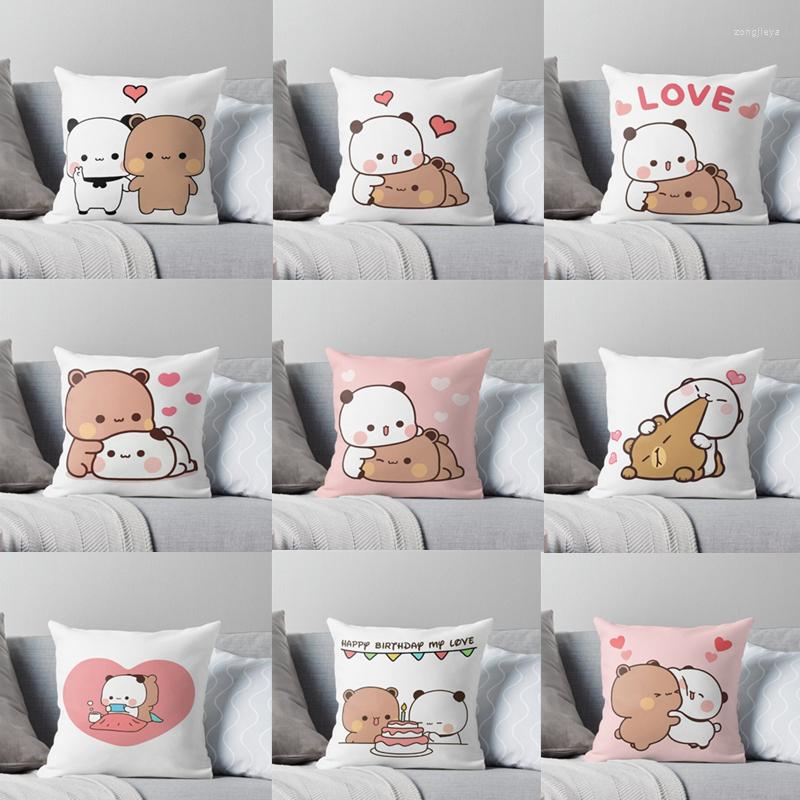 

Pillow Case Panda Bear Hug Bubu Duda Mochi Peach Cat Throw Bedroom Sofa Anime Bed Fashion Pillowcase