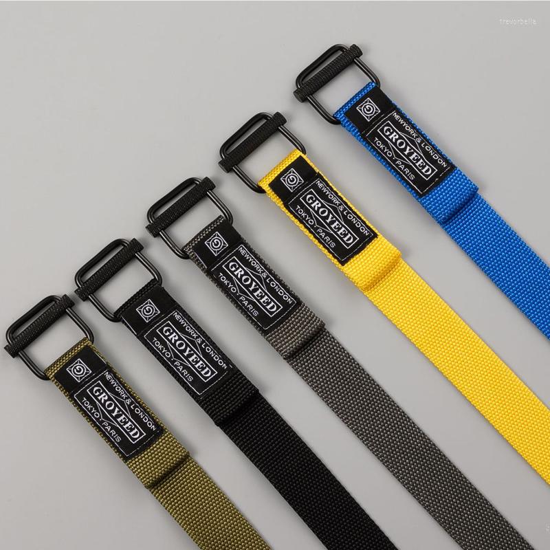 

Belts Canvas Tactical Function Belt Men's Women's Japanese Korean Stars Same Model Workwear Military Couple, Black