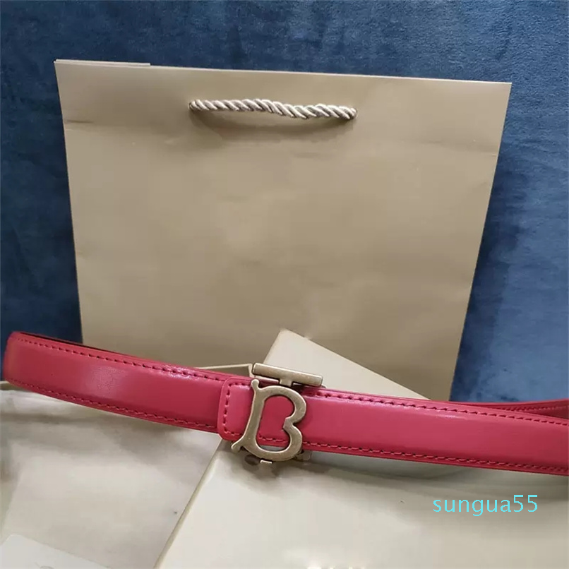 

Belts Designer Leather Women Simple Letter Metal Buckle Width 2.8cm, Multi