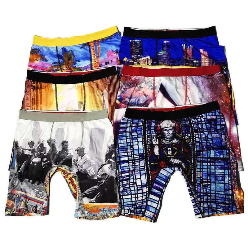 

Ethikas Men Boxers Swimwear Pants Underpants Styles Beach Shorts Swim Trunks Underwear Sports Hip Hop Knickers Quick Dry Ethik