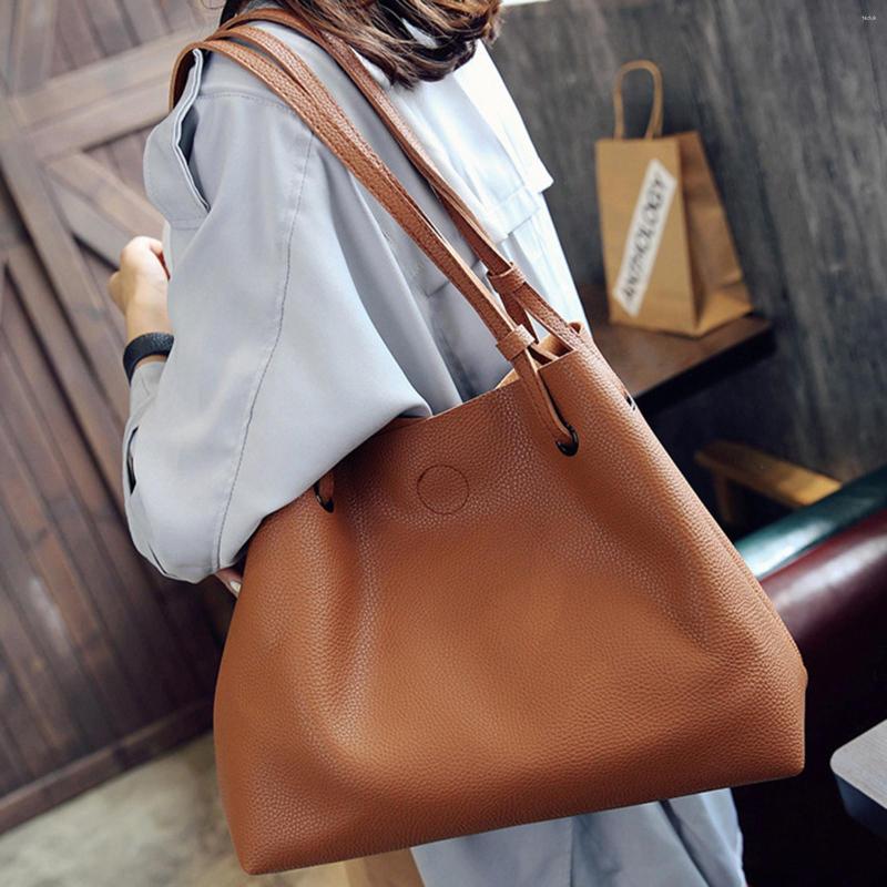 

Waist Bags 2piece/set Fashion Designer Pu Leather Women's Packs Casual Ladies Tote Female Black Bucket Women Shoulder Crossbody Bag