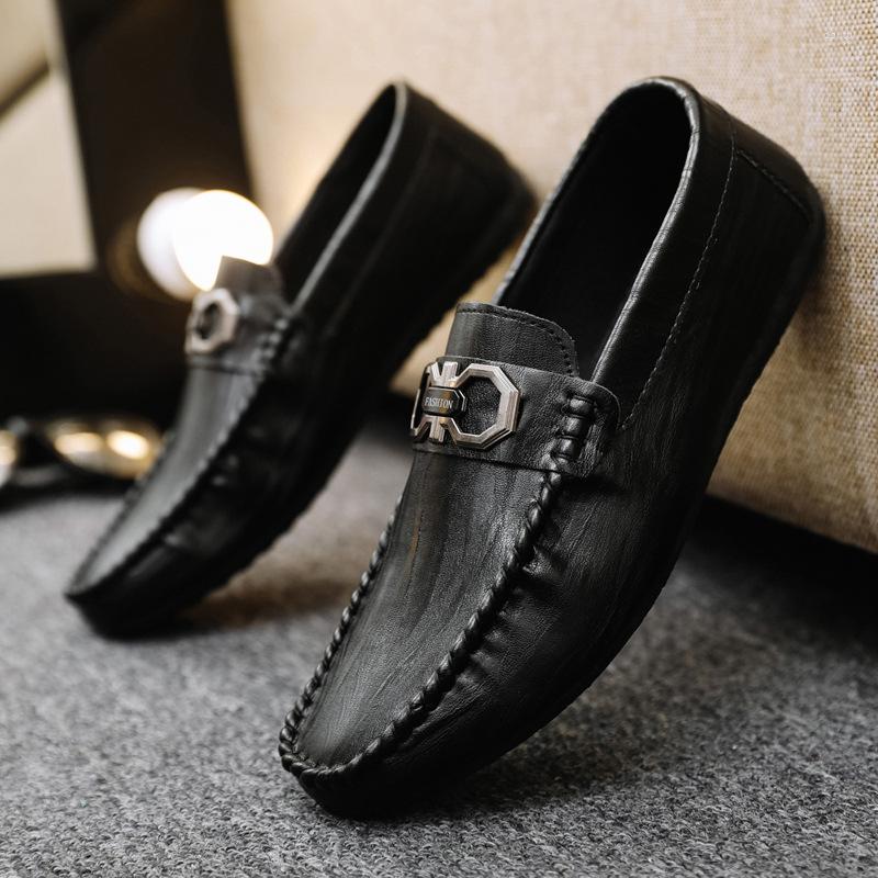 

Dress Shoes Men Loafers 2022 Summer Fashion High Quality Leather Man Classic Comfy Brand Design Casual