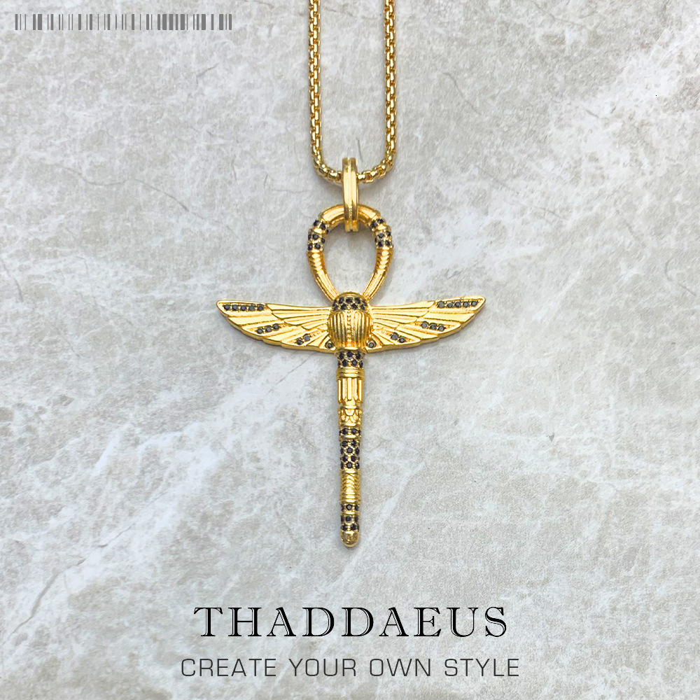 

Pendant Necklaces Necklace Cross of Life Ankh with Scarab Summer Brand Fine Jewelry Europe 925 Sterling Silver Bijoux Gift For Women Men 221205