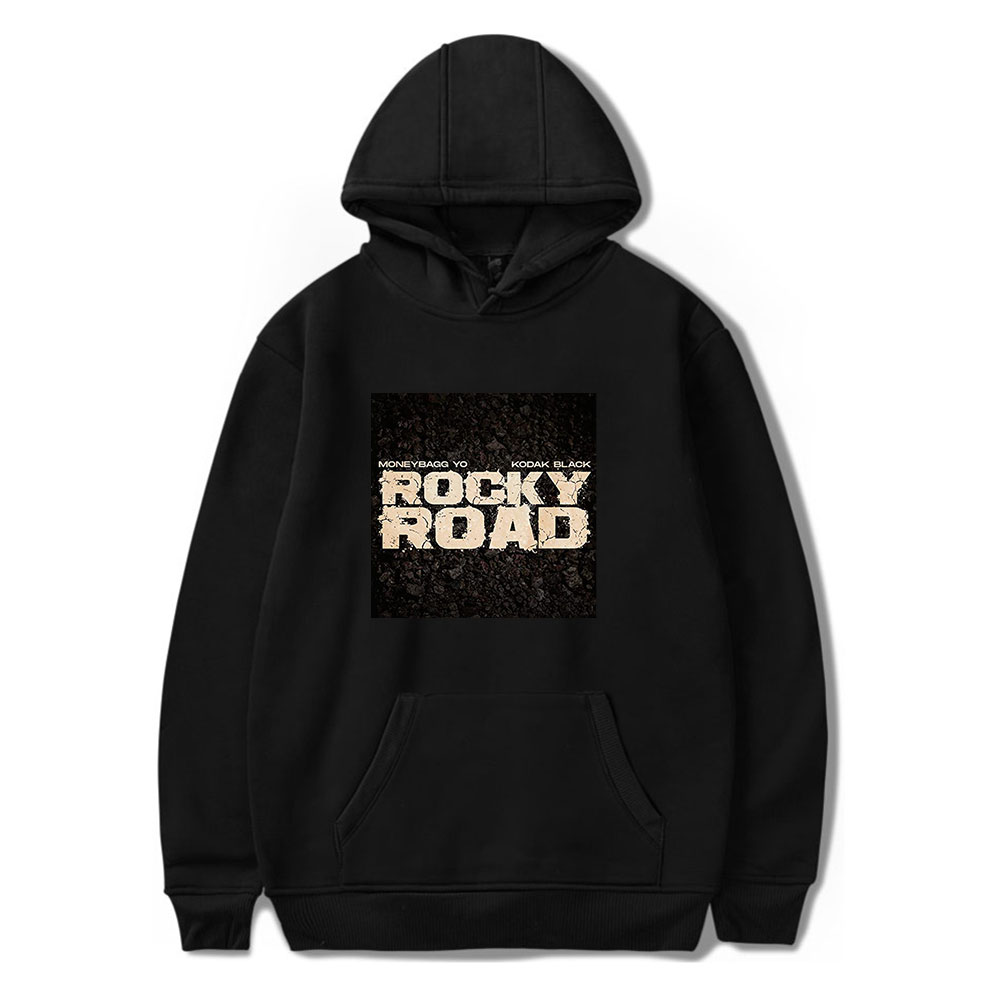 

Moneybagg Yo Merch Rocky Road Hoodie Sweatshirt New Album Tracksuit Men Women Pullover, Gray
