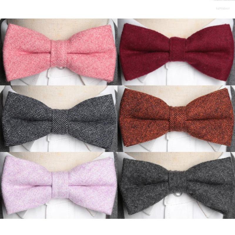 

Bow Ties Men Bowtie Luxurious Fashion Wool Solid Quality Tie Necktie Adjustable Butterfly Double Deck Neckwear Gift Shirt