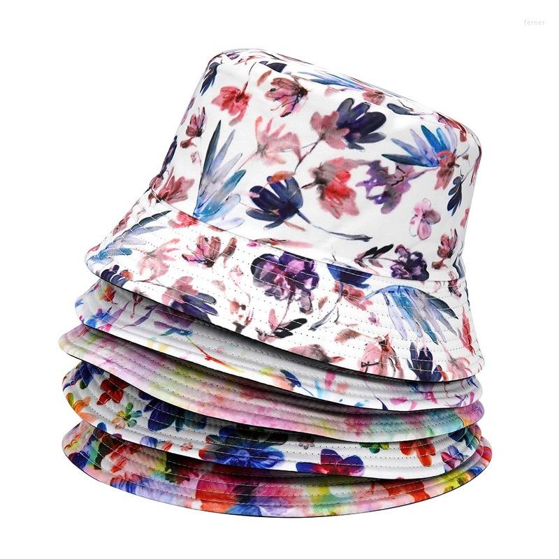 

Berets 2022 Men Women Bucket Hat Tie-dye Print Fisherman Personality Leisure Basin Outdoor Summer Sun Protection, M344-4