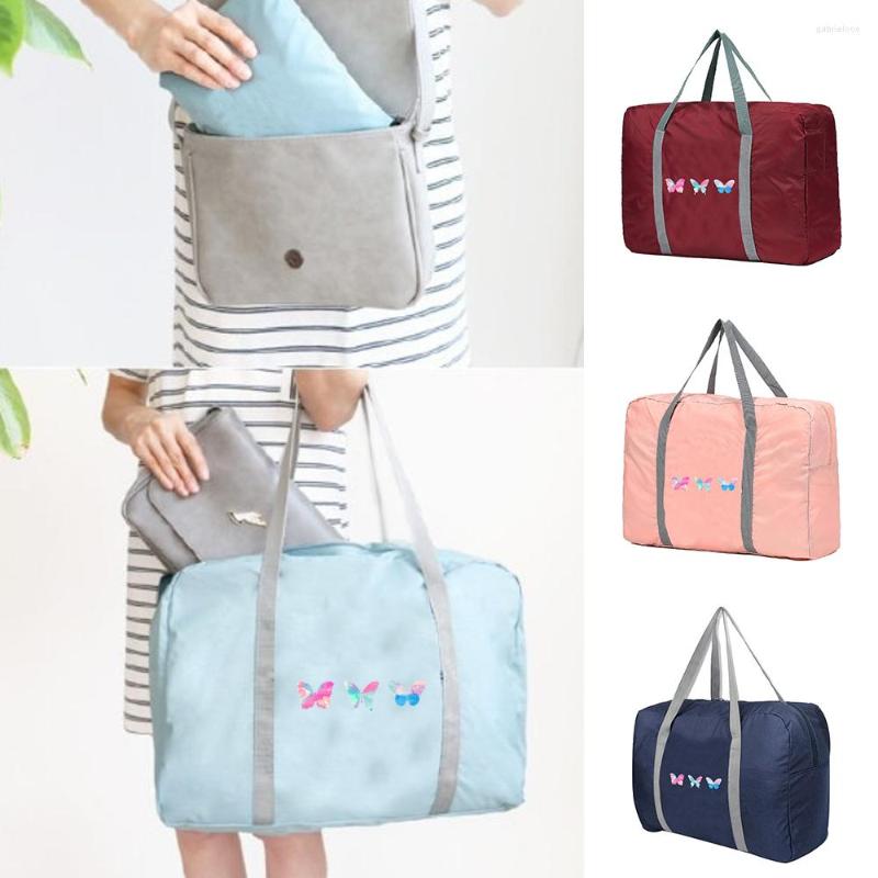 

Duffel Bags Foldable Travel Portable Clothing Organizer Women Handbags Colorful Butterfly Printing Duffle Bag Accessories, 5butterfly001