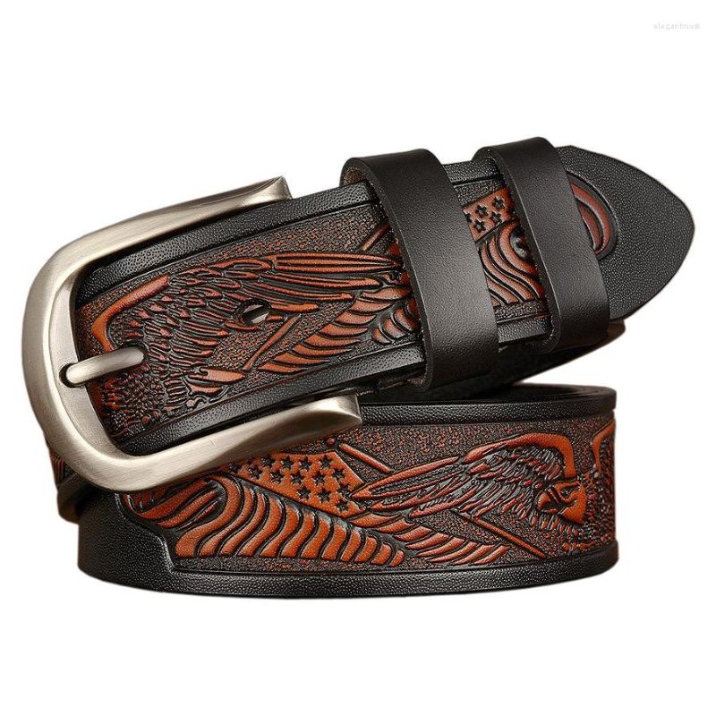 

Belts Cowhide Genuine Leather For Men Cowboy Luxury Strap Design Male Vintage Fancy Jeans Designer Belt High Quality, Black