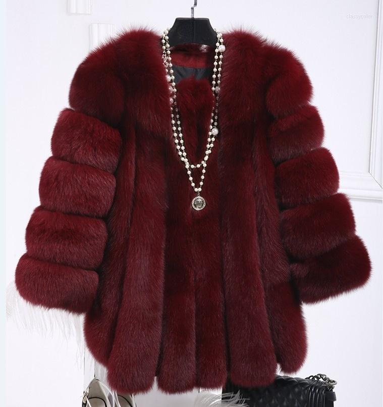 

Women' Fur Winter Imitation Coat Women' Mid-length Long-sleeved Wholesale Faux Long Jacket, 13