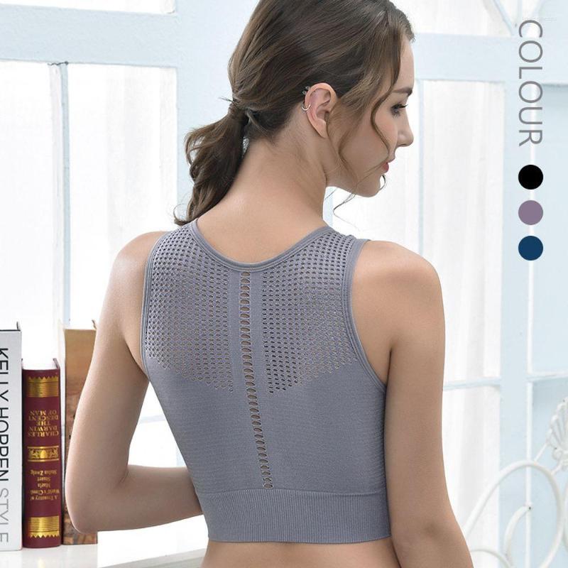 

Camisoles & Tanks Plus Size Sports Bras Women Tank Top Hollow Out No Steel Rings Gathering Underwear Yoga Fitness Lingerie Vest With Chest, Purple
