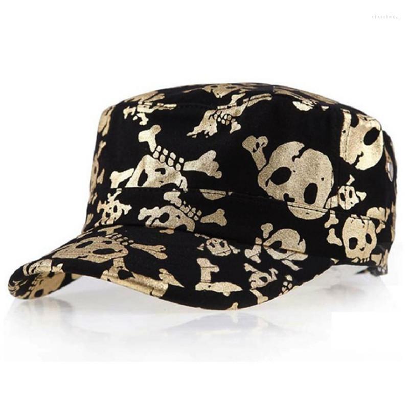

Berets XdanqinX Adjustable Size Women Army Hat Men Skull Leopard Print Military 2022 Men's Flat Cap Snapback, Color-3