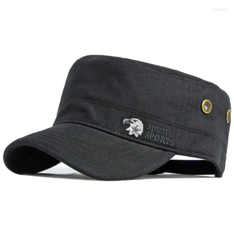 

Berets 2022 Spring Summer Men's Washed Cotton Military Hats Letter Embroidery Navy Caps Snapback Cap Adjustable Size Men Flat, Color-5