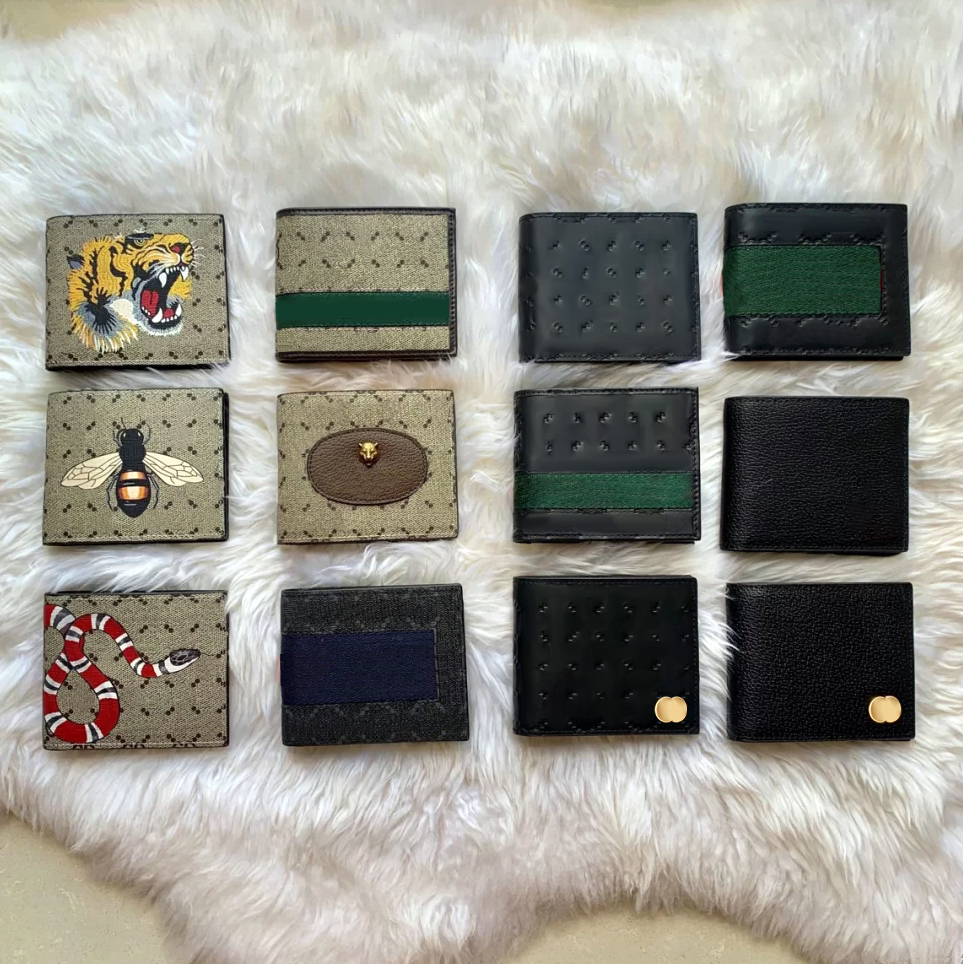 

Women's tiger card holders graffiti bags Coin purses Interior Slot Genuine leather Luxury designer Wallets men famous fashion key pouch card case handbag bee With box, G gray