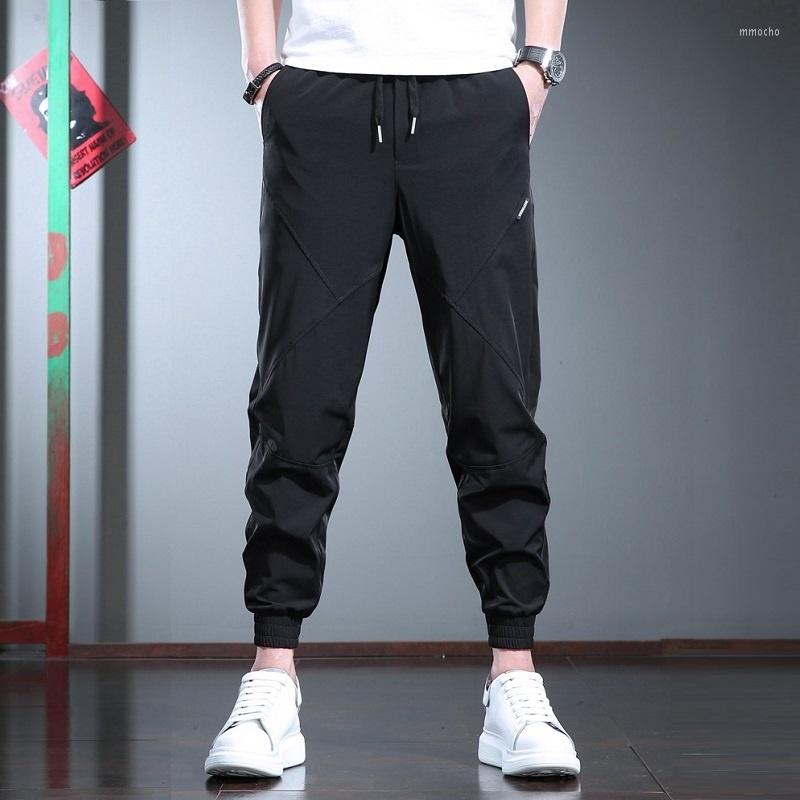 

Men' Pants Pencil Summer Jogging Men Streetwear Gym Sport Casual Elastic Waist Black Baggy Joggers Korean Style Lightweight Trousers