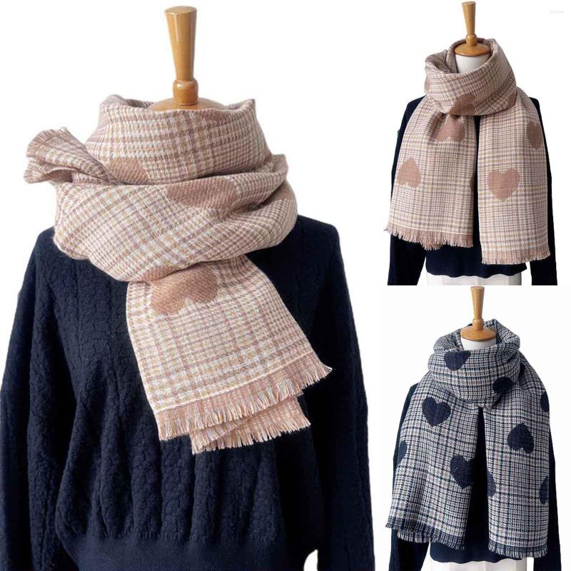 

Scarves Women Fall Winter Scarf Classic Plaid Warm Soft Chunky Large Blanket Wrap Shawl