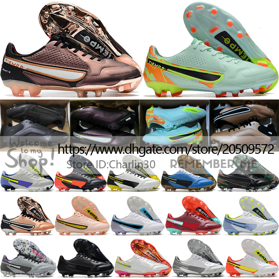 

Quality Soccer Football Boots Tiempo Legend 9 Elite FG Academy AG Leather Shoes Bronze Green White Red Black Gold Blue Pink Grey Mens Soccer Cleats US 6.5-12 Send With Bag, Ag 10