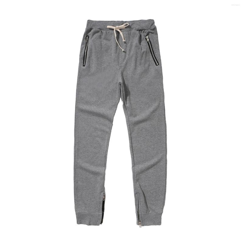 

Men's Pants Men's Spring Solid Color Casual Zip-Up Ninth Oversize Trousers Tether Sweatpants Fitness Jogging Clothing, Gray