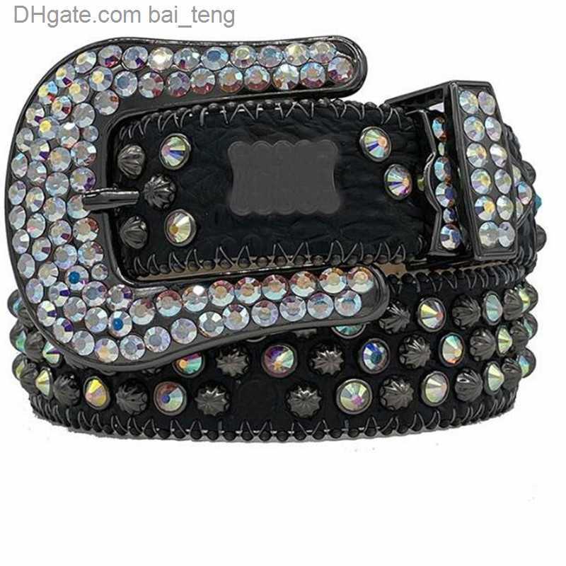 

Fashion Belts for Women Designer Mens Bb Simon rhinestone belt with bling rhinestones as gift baiteng, Yellow