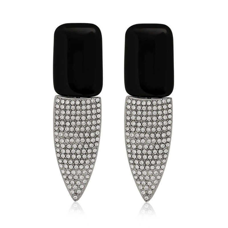 

Exaggerated earrings Europe and the United States fashion diamond personalized new long models ear clip earrings 221208