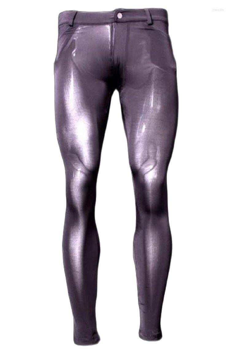 

Men's Pants Summer High-Elastic Ice Silk Skinny Feet Casual Pencil Trousers Cotton Body Fit Breathable Close-Fitting Leggings, Black