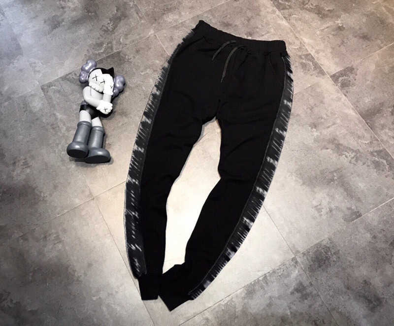 

Women Pants Side Webbing Decoration Elastic Tall Waist Drawstring Sport Trouser Add Fleece Thicken Comfortable Warm Casual Pant Fashion Brand Woman Wear 1970