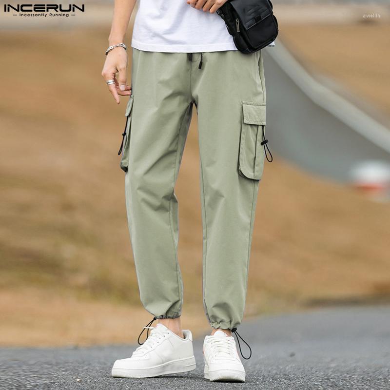 

Men' Pants Korean Style Men Solid Comfortable Drawstring Pantalons Casual Streetwear Male Jogger Trousers -5XL INCERUN 2022, Sky blue