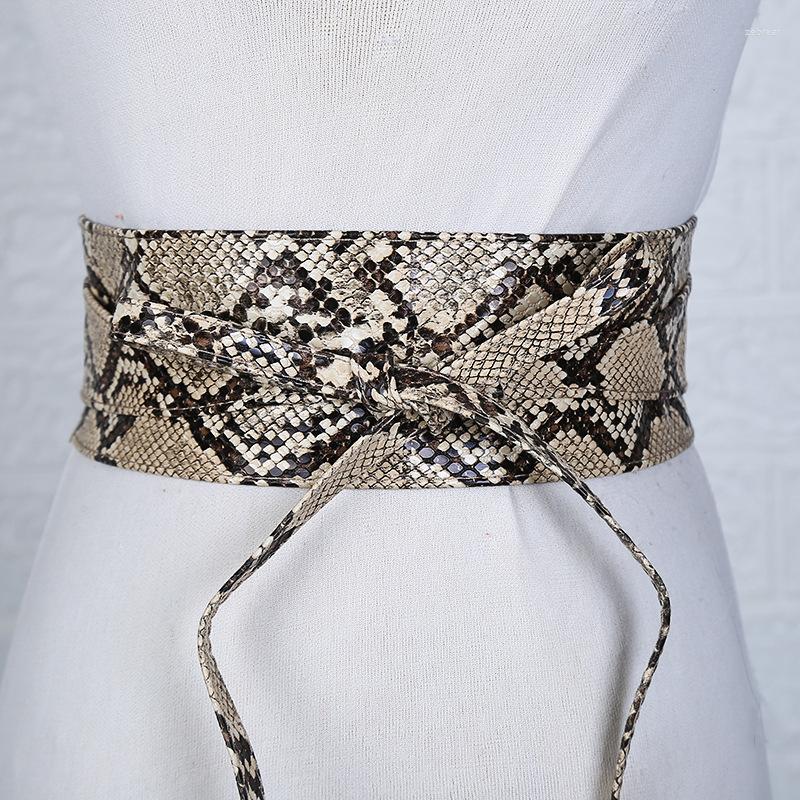 

Belts 2022 Japanese Style Kimono Belt Pu Leather Ladies Fashion Decoration Streamer Bowknot Double Loop Strap Obi, Black