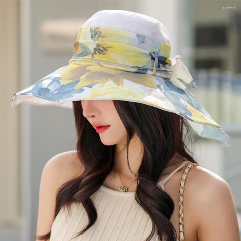 

Wide Brim Hats Women Summer Sun Hat Fashion Flower Design Outdoor Protection Travel Beach, Pink