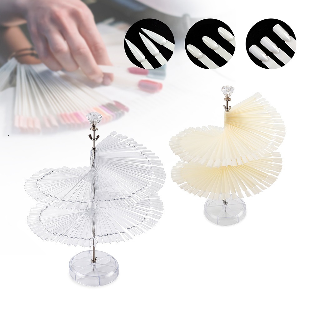 

Nail Practice Display 120 Sticks Art Stand Spiral False s Showing Shelf Salon Manicure Tool DIY Gel Training 221206