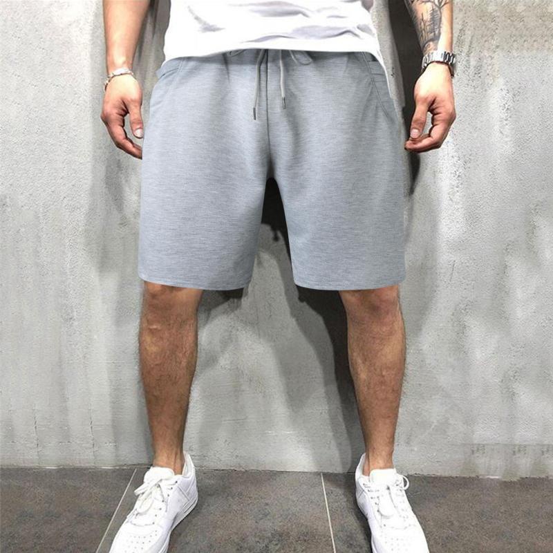 

Men's Pants Male Summer Casual Solid Short Pant Drawstring Trouser Big Pocket, Black