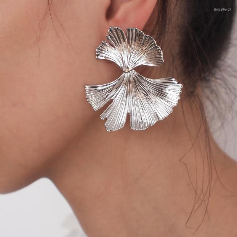 

Dangle Earrings Bohemia Big Ginkgo Biloba Leaf Drop For Women Statement Metal Leaves Hanging Fashion Vintage Jewelry