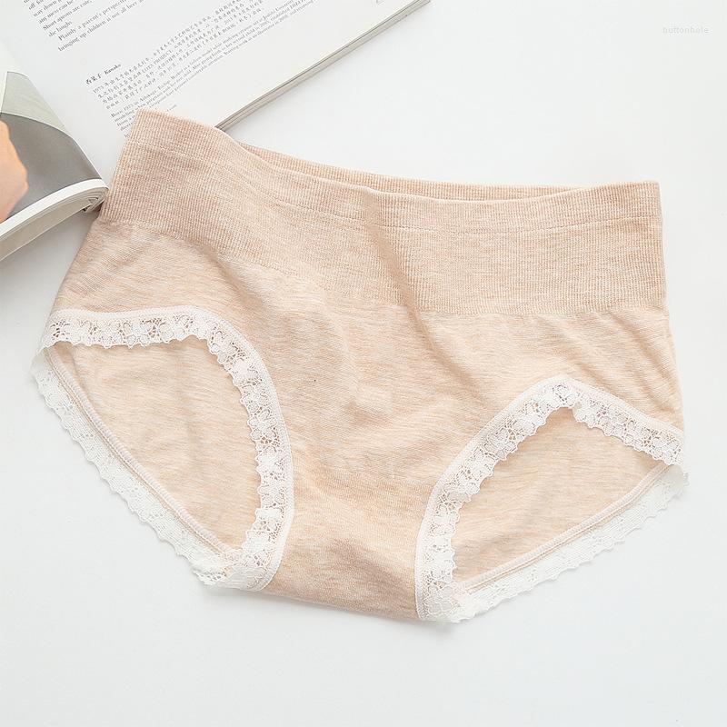 

Women's Panties Seamless Color Cotton Women's Underwear Lace Waist Briefs Breathable Hips Code, Purple