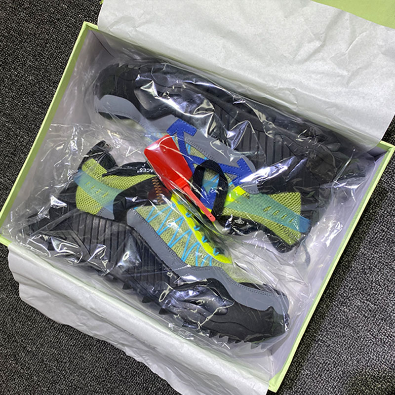 

Fashion black Casual shoes OD S100 OF sneakers Side Green arrows Colorful pattern Sculpted rubber sole designer Sports shoes for men and women With original box, 11