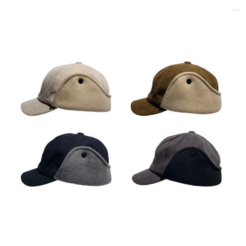 

Berets 2022 Gorro Orejas Winter Fur Baseball Cap With Ears Snapback Ushanka Mens Women Corduroy Sombreros Trucker Russian Hats, Khaki