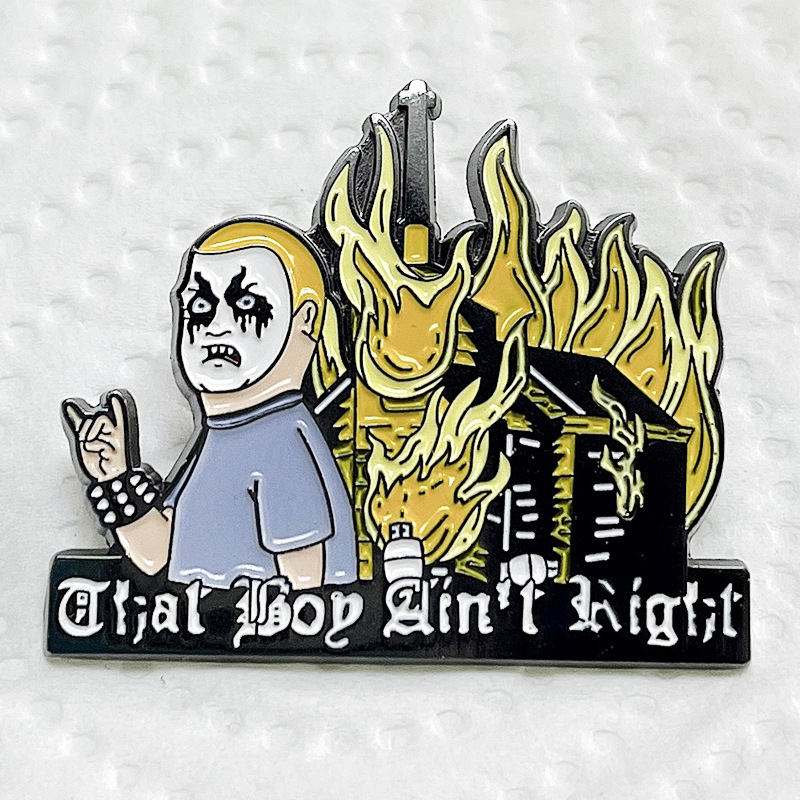 

Black metal Bobby brooch funny music cartoon mix and match cartoon metal badge accessories, As picture