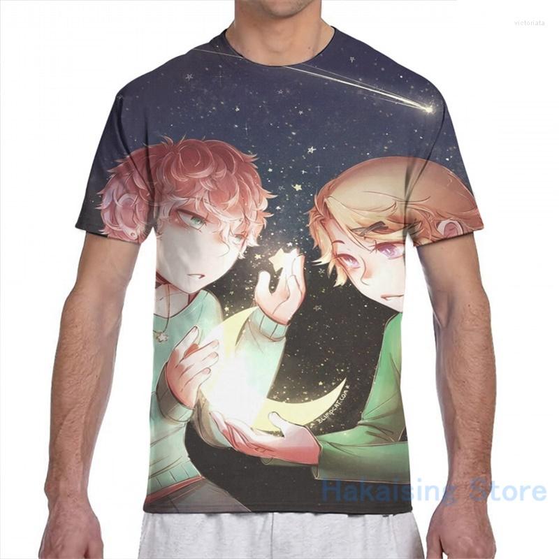 

Men's T Shirts Mystic Messenger - Yooran Moon Star Men T-Shirt Women All Over Print Fashion Girl Shirt Boy Tops Tees Short Sleeve Tshirts, 2-men